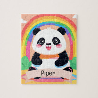Puzzle Bebé lindo Panda Rainbow