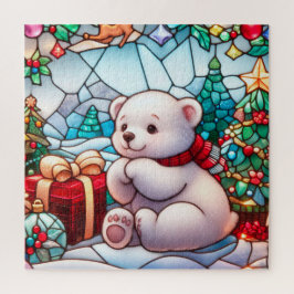 Puzzle Bebé oso polar en los Navidades