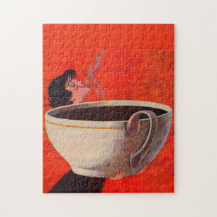 Puzzle bebedor de café grande