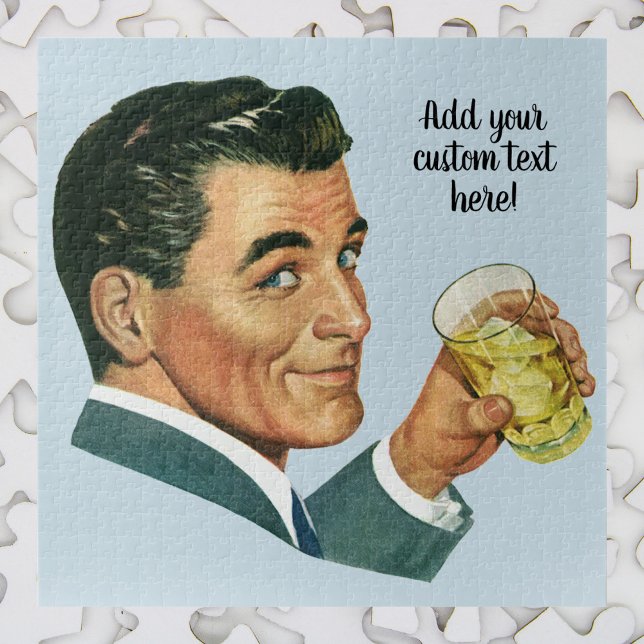 Puzzle Bebidas Cócteles Antiguos, Hombre Bebiendo Bebidas (Subido por el creador)