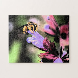 Puzzle Bee and Flower 11x14 252pc jpcnm
