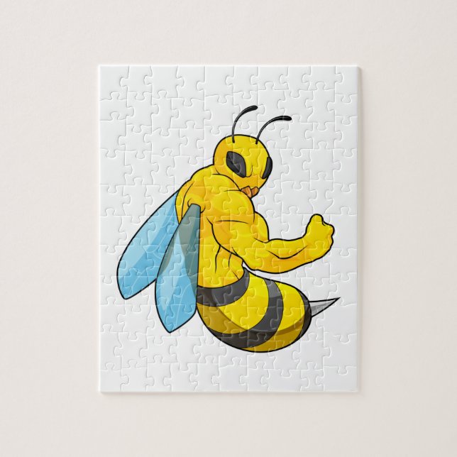 Puzzle Bee as Bodybuilder (Vertical)