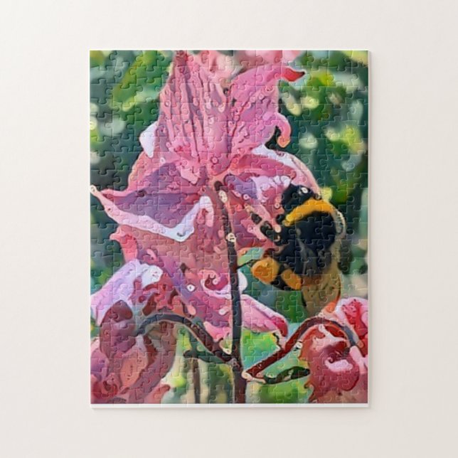 Puzzle Bee Blooming (Vertical)