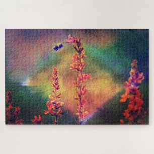 Puzzle Bee N Wildflowers Tones de la Tierra del Diamante