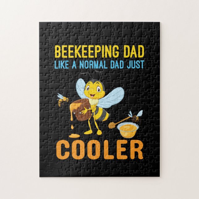 Puzzle Beekeeper Art BeeKeeping Dad (Vertical)