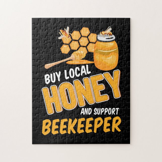 Puzzle Beekeeper Compra Miel Local Y Ayuda A Beekeeper (Vertical)