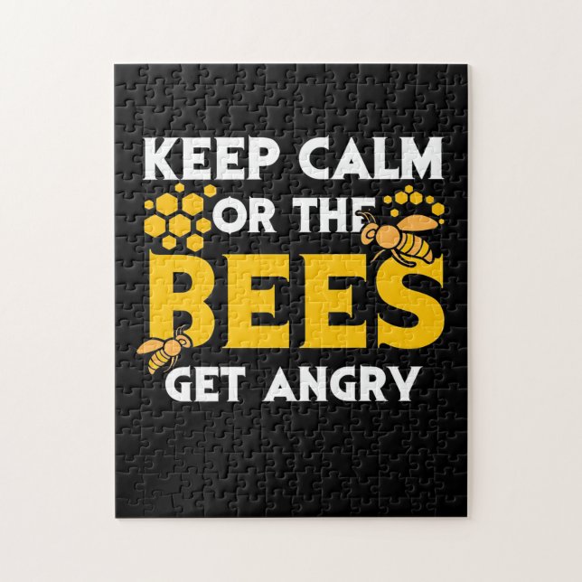 Puzzle Beekeeper Gift | Mantener La Calma O Enfadar A Las (Vertical)