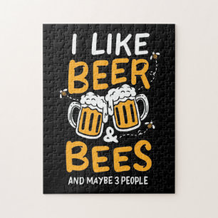 Puzzle Beekeeper Gift   Me Gusta La Cerveza Y Las Abejas