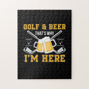 Puzzle Beer Drinker Golf And Beer Birthday
