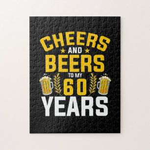 Puzzle Beer Drinker Saludos Y Cervezas A Mis 60 Años De N