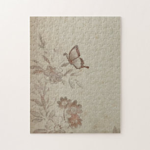 Puzzle Beige floral vintage