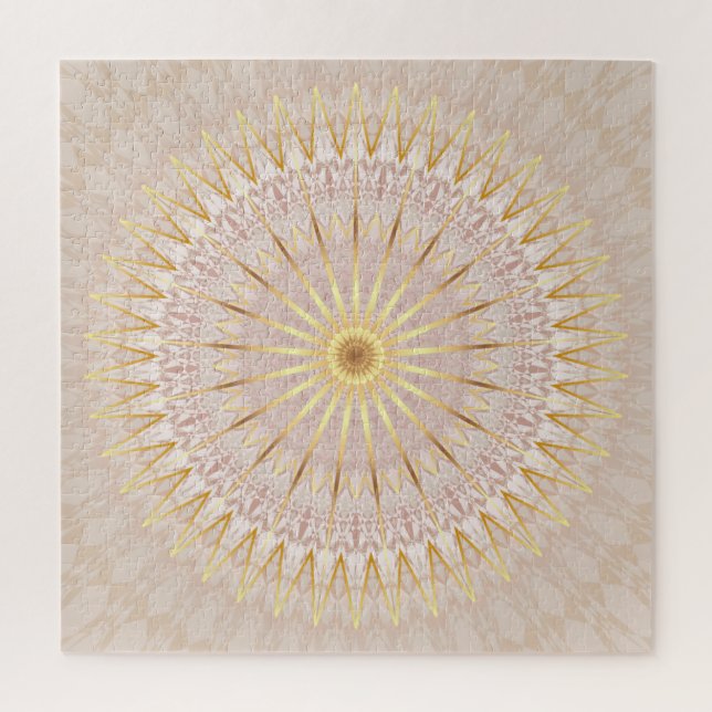 Puzzle Beige Gold Mandala (Vertical)