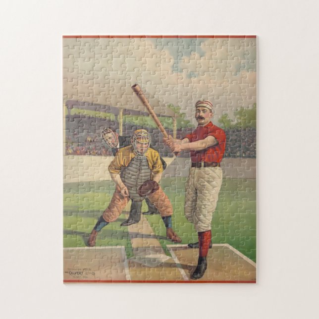 Puzzle Béisbol americano vintage 1895 (Vertical)