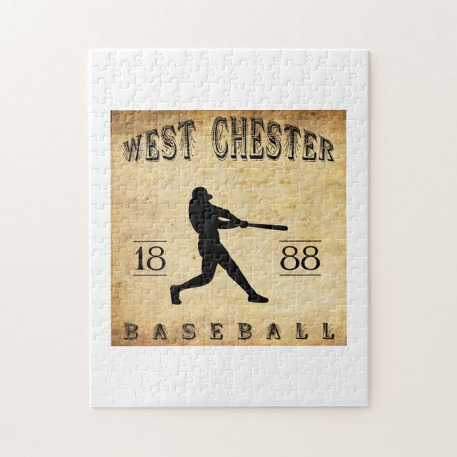 Puzzle Béisbol del oeste de 1888 Chester Pennsylvania (Vertical)