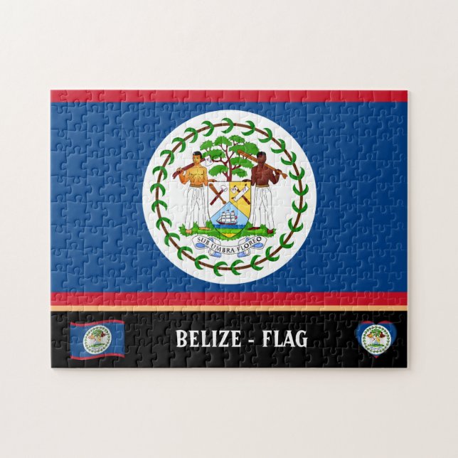 Puzzle Belice Bandera y Belice país / Belice (Horizontal)