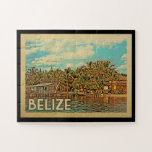 Puzzle Belice Vintage Travel<br><div class="desc">Belice diseño estilo Viaje Vintage con palmeras,  océano y cielo azul de esta isla caribeña. Gracias a la foto de S. Beddoes como base: https://www.flickr.com/photos/sambeddoes/13040953013</div>