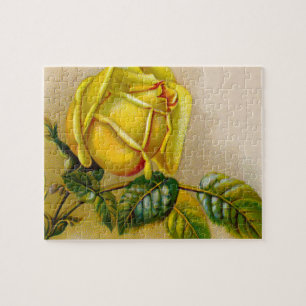 Puzzle Bella Artes de impresión de pintura de rosa amaril