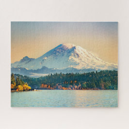 Puzzle Bella Artes Sunset de Mount Rainier Lake Washingto