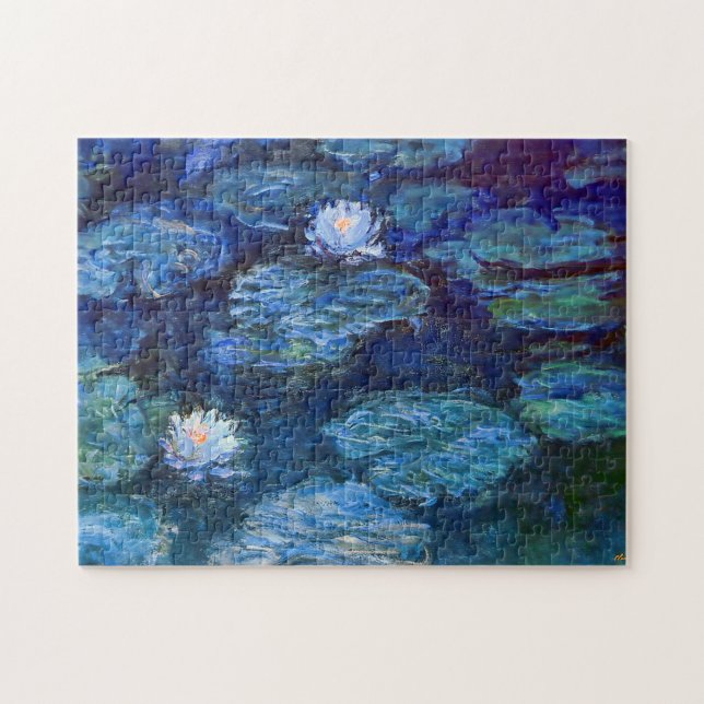Puzzle Bella Artes Water Lily Pond en Blue Claude Monet (Horizontal)
