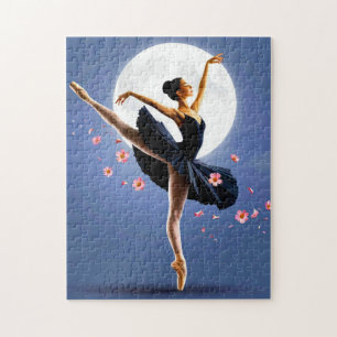 Puzzle Bella bailarina bailando a la luz de la luna