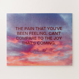 Puzzle Bella Biblia Naranja roja y roja cita a J