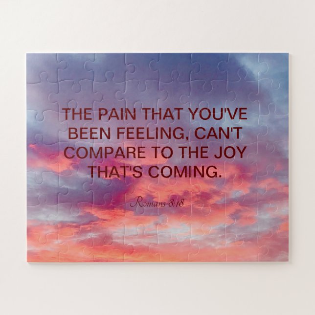 Puzzle Bella Biblia Naranja roja y roja cita a J (Horizontal)