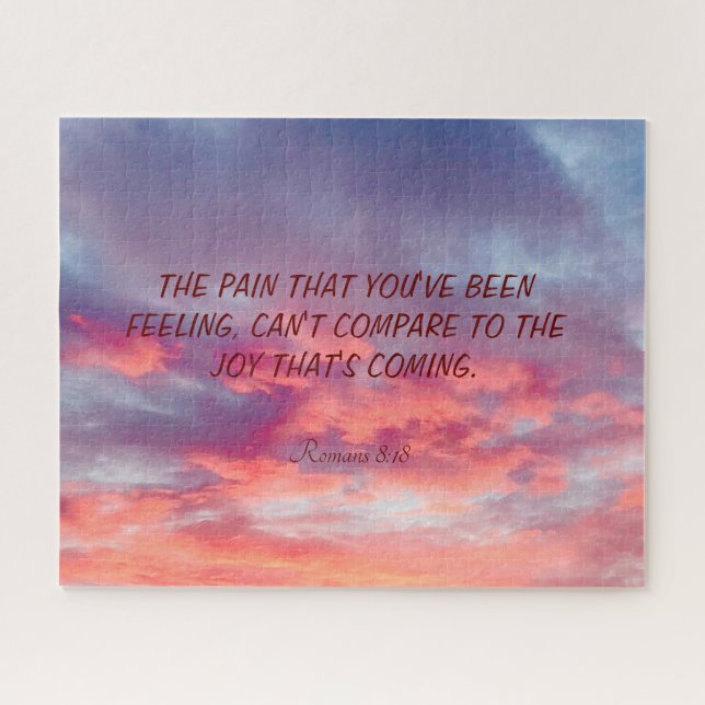 Puzzle Bella Biblia Naranja roja y roja cita a J (Horizontal)