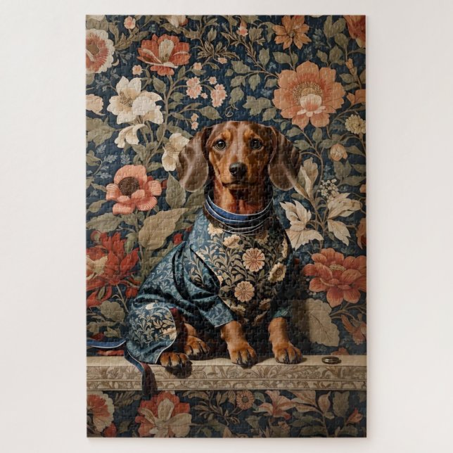 Puzzle Bella Dachshund Brown | Retrato de Dachshund (Vertical)