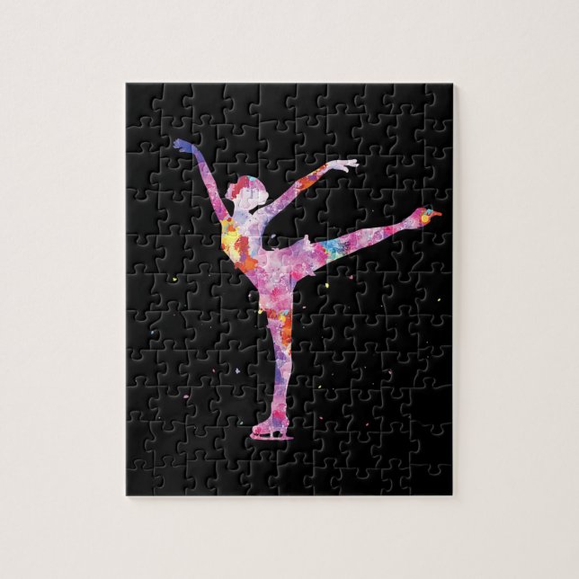 Puzzle bella idea de chica de patinaje artístico - hielo  (Vertical)