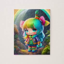 Puzzle Bella y colorida Chica de elfo