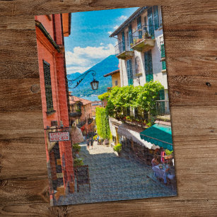 Puzzle Bellagio, old town center alley (Lake Como, Italy)