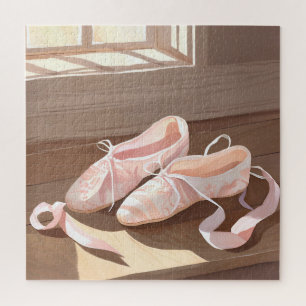 Puzzle Bellas zapatillas de ballet   Bonito rosado
