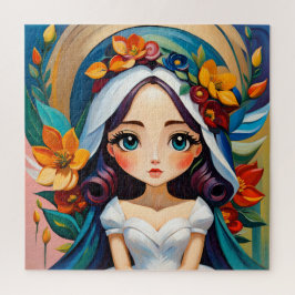 Puzzle Belle mariée en peinture