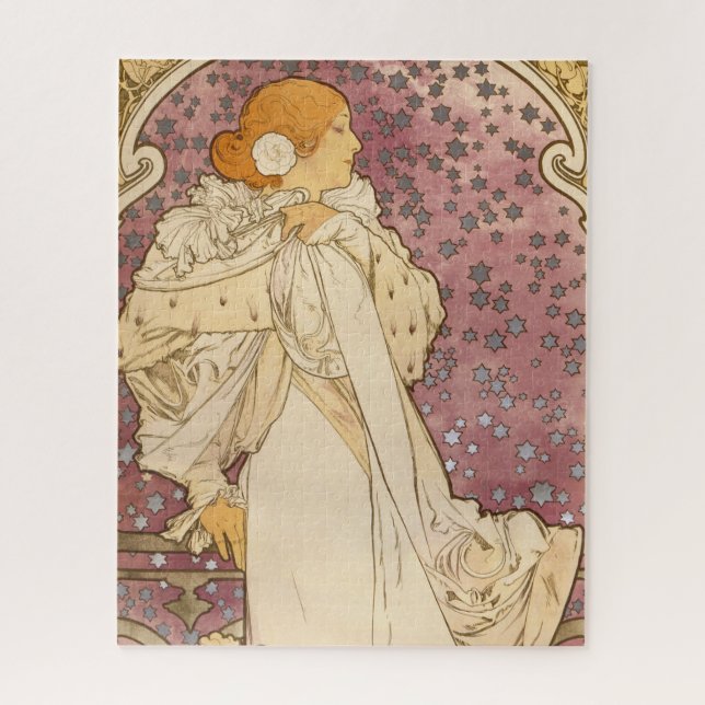 Puzzle Belleza de mujer mucha Art Nouveau (Vertical)