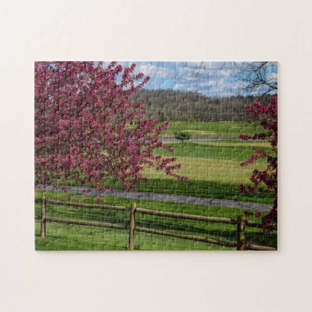 Puzzle Belleza de primavera en Rivercut (Horizontal)