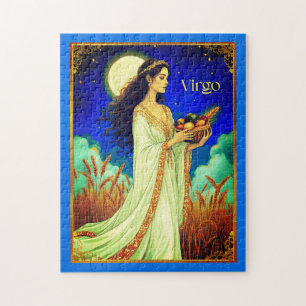 Puzzle Belleza del Zodiaco Virgo bajo un cielo nocturno