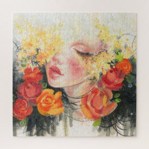 Puzzle Belleza en flores: elegancia de pintura al óleo