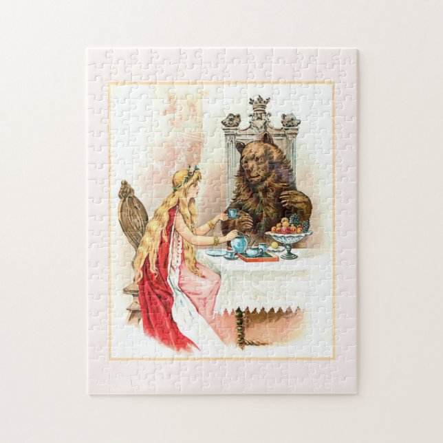 Puzzle Belleza en Rosa y la Bestia  (Vertical)