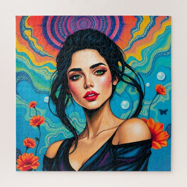 Puzzle Belleza encantadora con energía floral (Vertical)