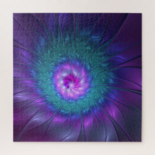 Puzzle Belleza floral abstracta arte fractal colorido flo