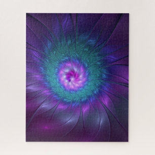 Puzzle Belleza floral abstracta arte fractal colorido Flo