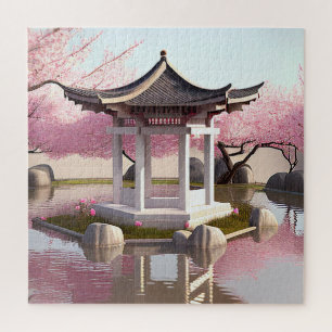 Puzzle Belleza natural Sakura cerezo Blossom Vista Jardín