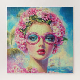 Puzzle Belleza tropical retro