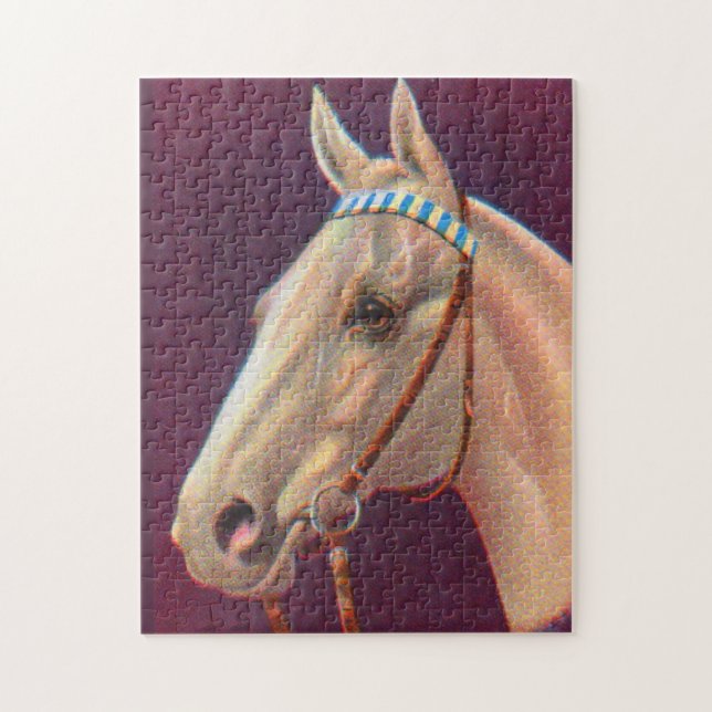 Puzzle bello caballo blanco (Vertical)