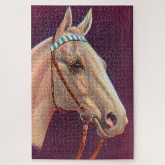 Puzzle bello caballo blanco (Vertical)