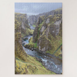 Puzzle Bello Cañón en Islandia; Fjaðrárgljúfur