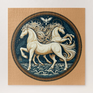 Puzzle "Bellos caballos místicos" 13