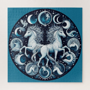 Puzzle "Bellos caballos místicos" 15