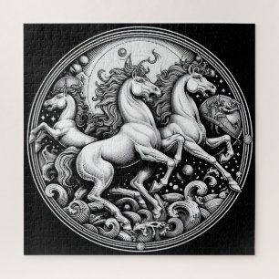 Puzzle "Bellos caballos místicos" 18