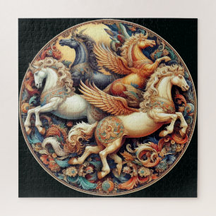 Puzzle "Bellos caballos místicos" 22